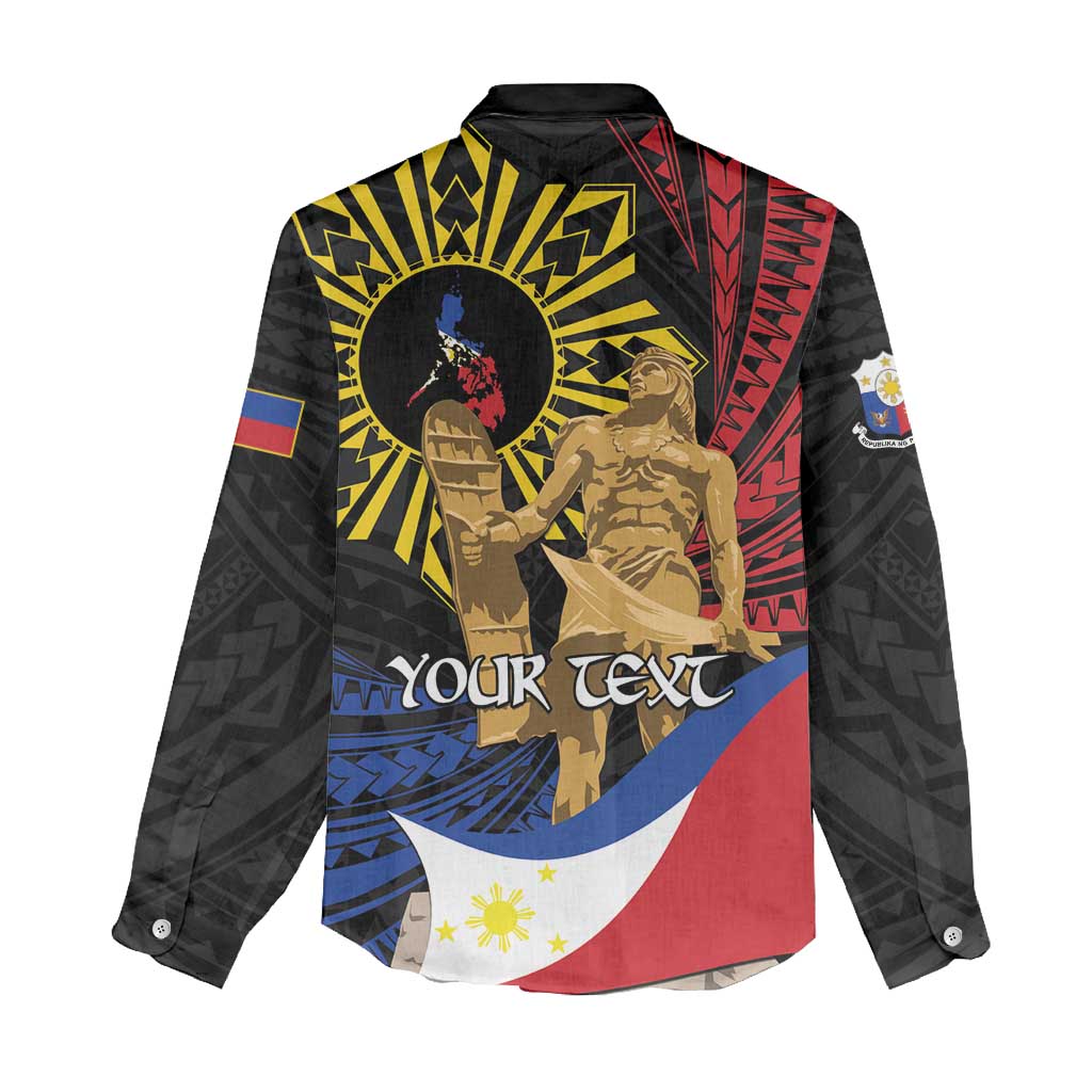 Personalized Lapulapu The First Filipino Hero Women Casual Shirt Polynesian Pattern