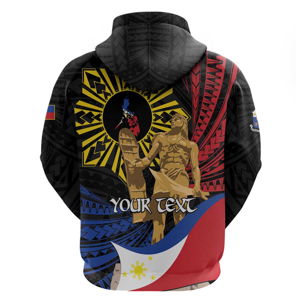Personalized Lapulapu The First Filipino Hero Zip Hoodie Polynesian Pattern LT01 - Polynesian Pride