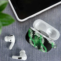 Puakenikeni Maile Lei AirPods Case Frangipani Green Tropical Leaves LT01 - Polynesian Pride