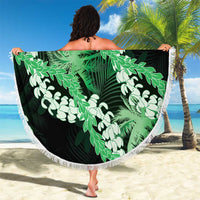 Puakenikeni Maile Lei Beach Blanket Frangipani Green Tropical Leaves LT01 - Polynesian Pride