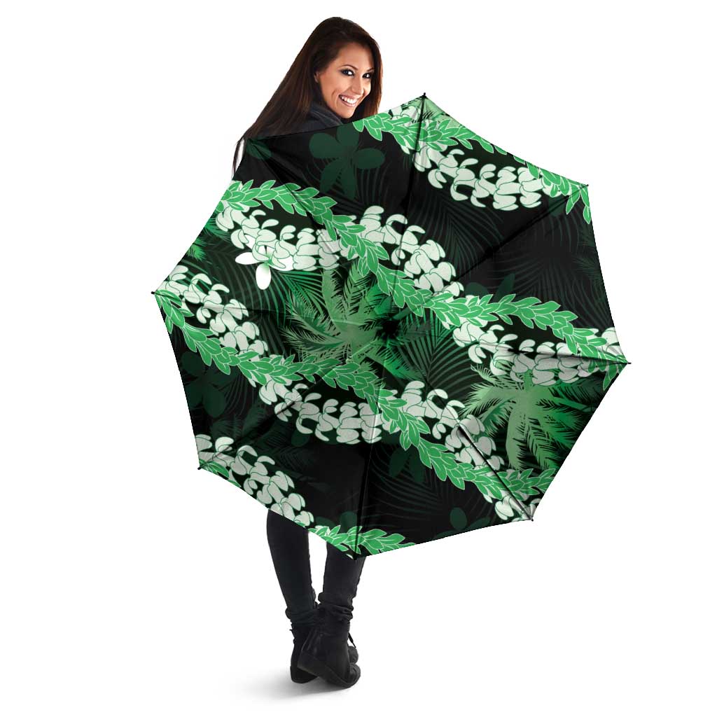 Puakenikeni Maile Lei Umbrella Frangipani Green Tropical Leaves