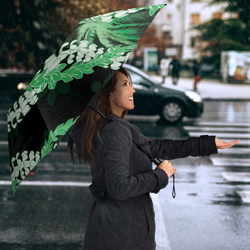 Puakenikeni Maile Lei Umbrella Frangipani Green Tropical Leaves