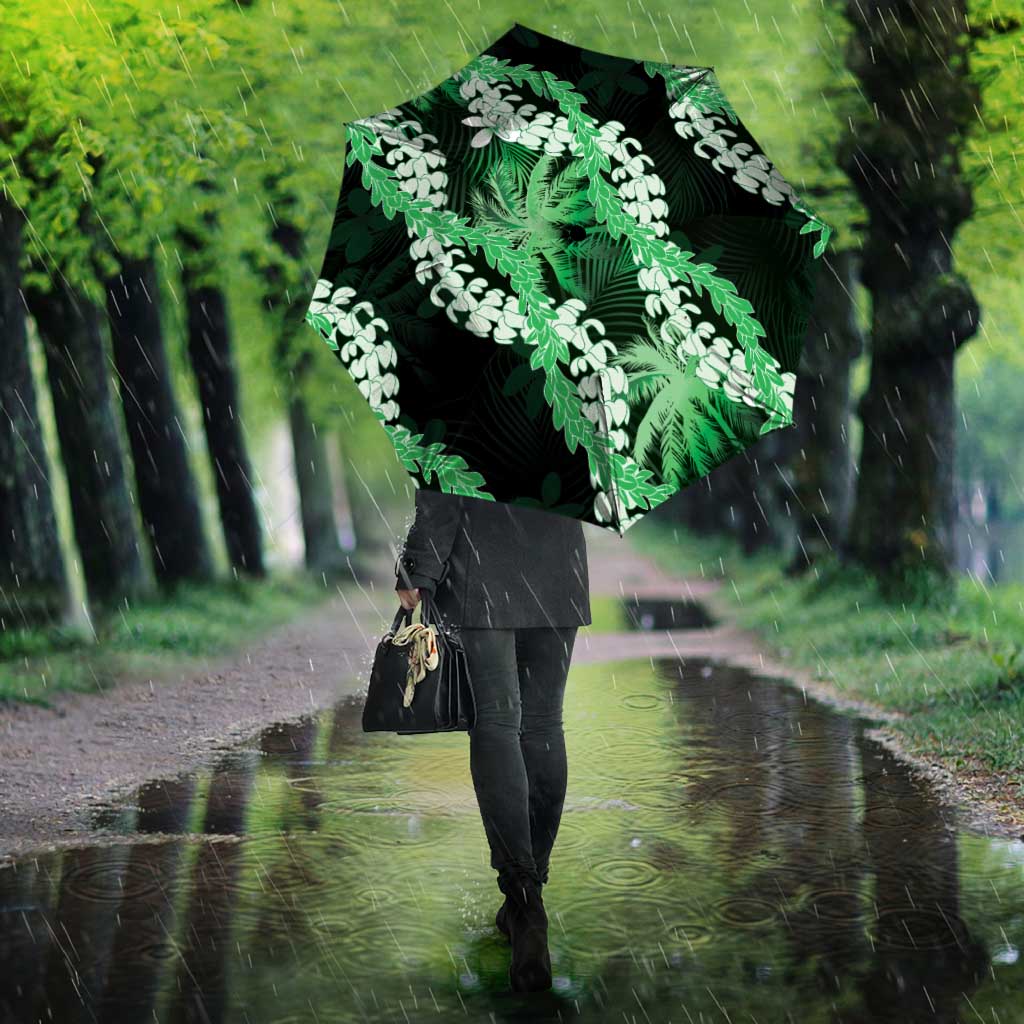 Puakenikeni Maile Lei Umbrella Frangipani Green Tropical Leaves