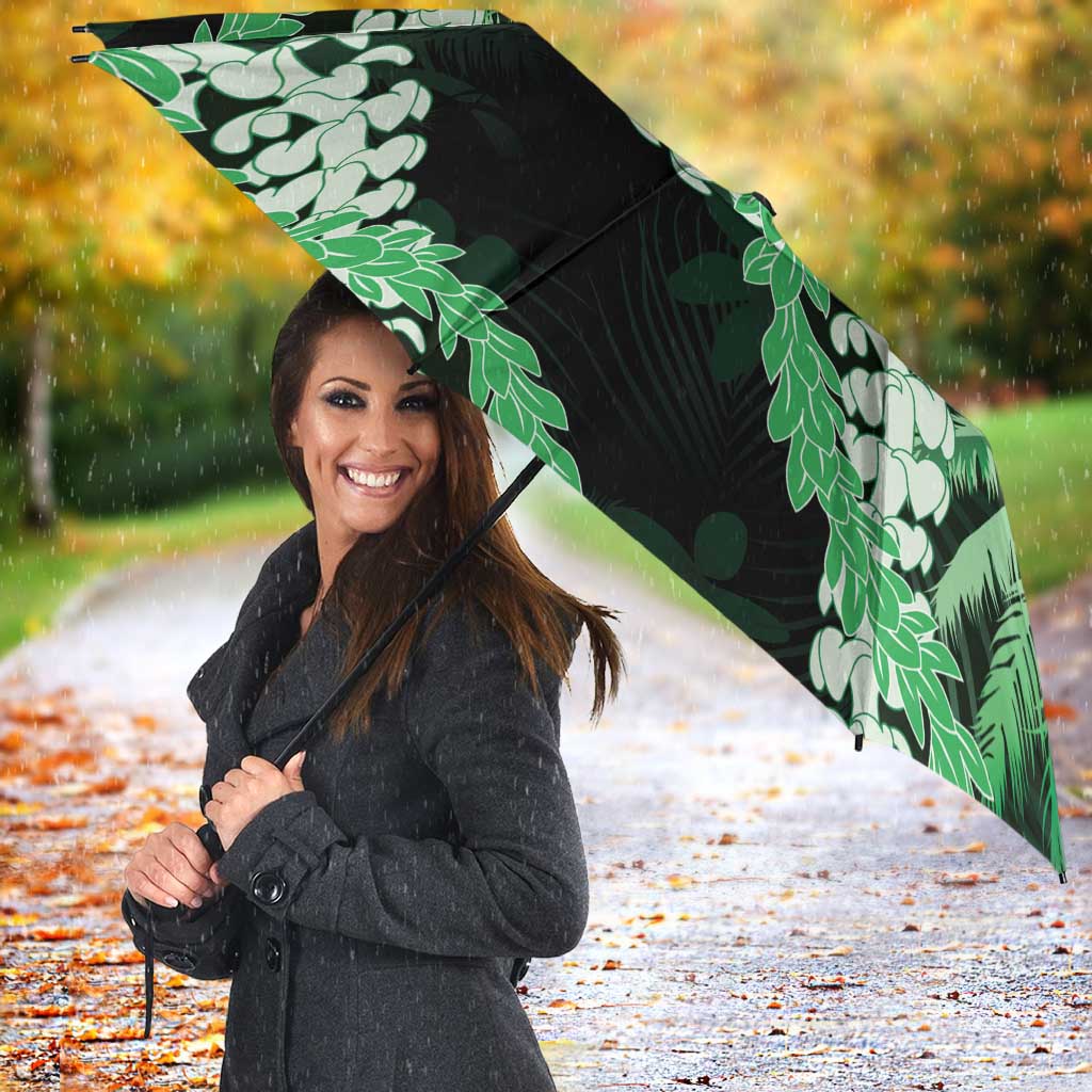 Puakenikeni Maile Lei Umbrella Frangipani Green Tropical Leaves