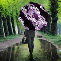 Puakenikeni Maile Lei Umbrella Frangipani Purple Tropical Leaves