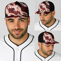 Puakenikeni Maile Lei Baseball Net Cap Frangipani Red Tropical Leaves LT01 - Polynesian Pride