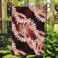 Puakenikeni Maile Lei Garden Flag Frangipani Red Tropical Leaves