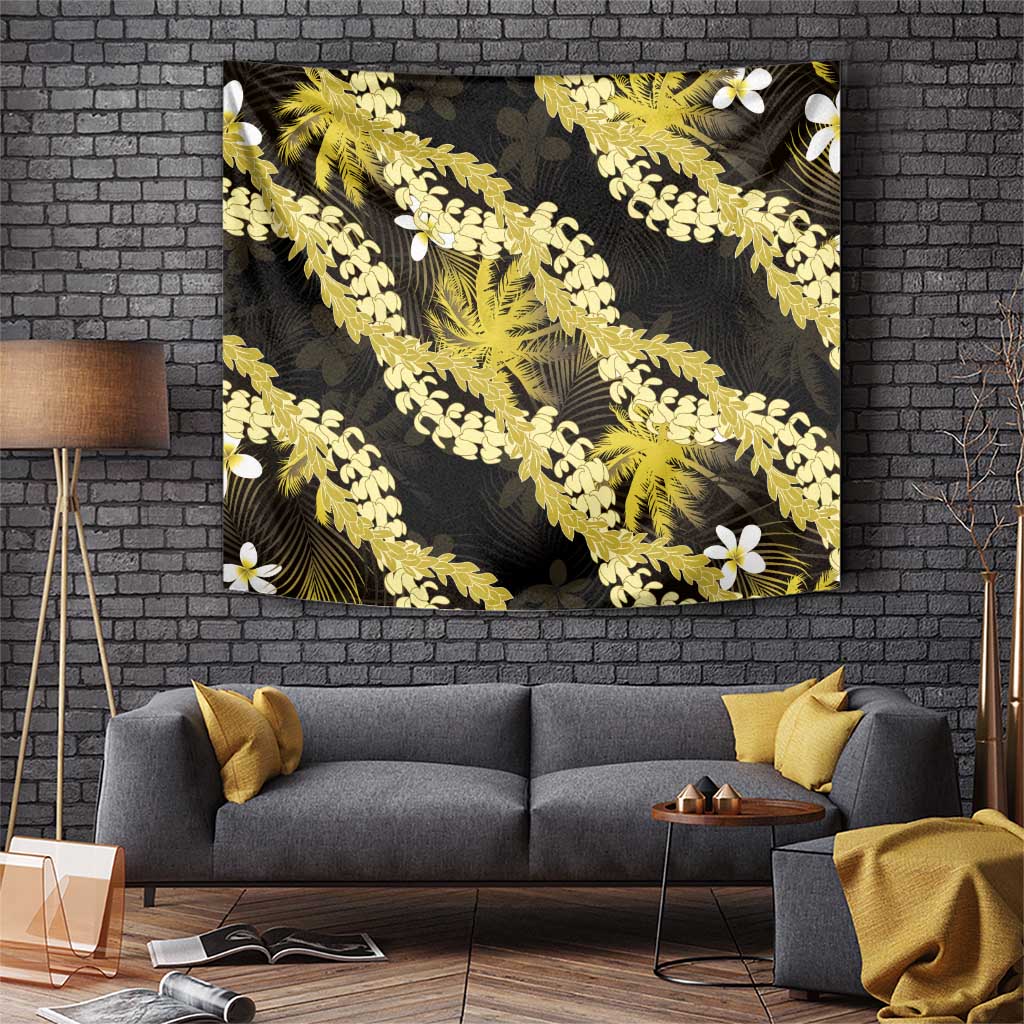 Puakenikeni Maile Lei Tapestry Frangipani Yellow Tropical Leaves LT01 Yellow - Polynesian Pride