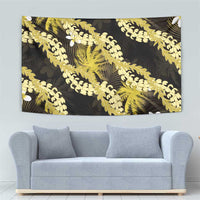 Puakenikeni Maile Lei Tapestry Frangipani Yellow Tropical Leaves LT01 - Polynesian Pride