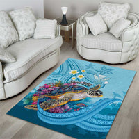 Personalized Hawaii Sea Turtle Area Rug Hawaii Map Ocean Vibes