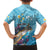 Personalized Hawaii Sea Turtle Family Matching Off The Shoulder Long Sleeve Dress and Hawaiian Shirt Hawaii Map Ocean Vibes