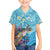 Personalized Hawaii Sea Turtle Family Matching Off The Shoulder Long Sleeve Dress and Hawaiian Shirt Hawaii Map Ocean Vibes