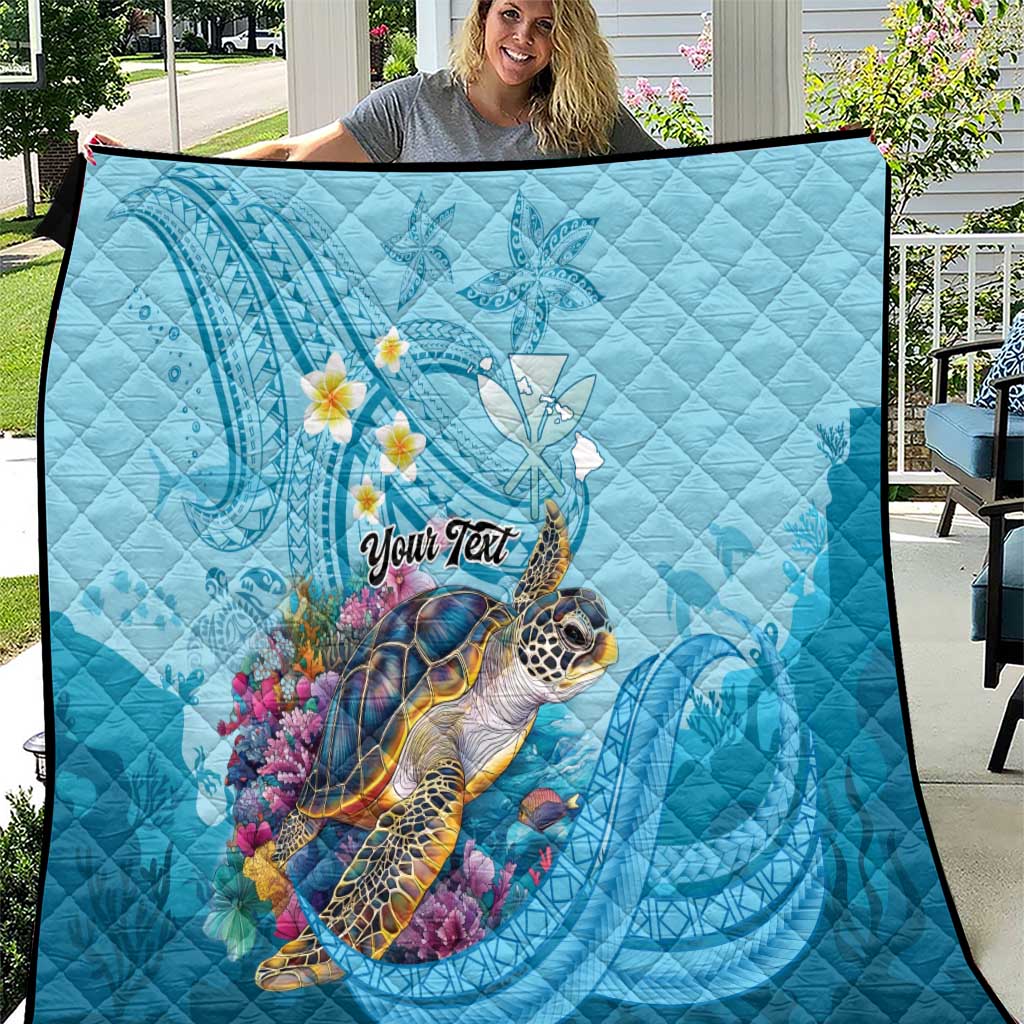 Personalized Hawaii Sea Turtle Quilt Hawaii Map Ocean Vibes