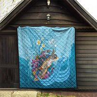 Personalized Hawaii Sea Turtle Quilt Hawaii Map Ocean Vibes