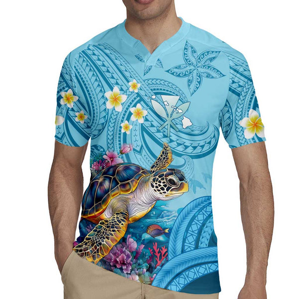 Personalized Hawaii Sea Turtle Rugby Jersey Hawaii Map Ocean Vibes LT01