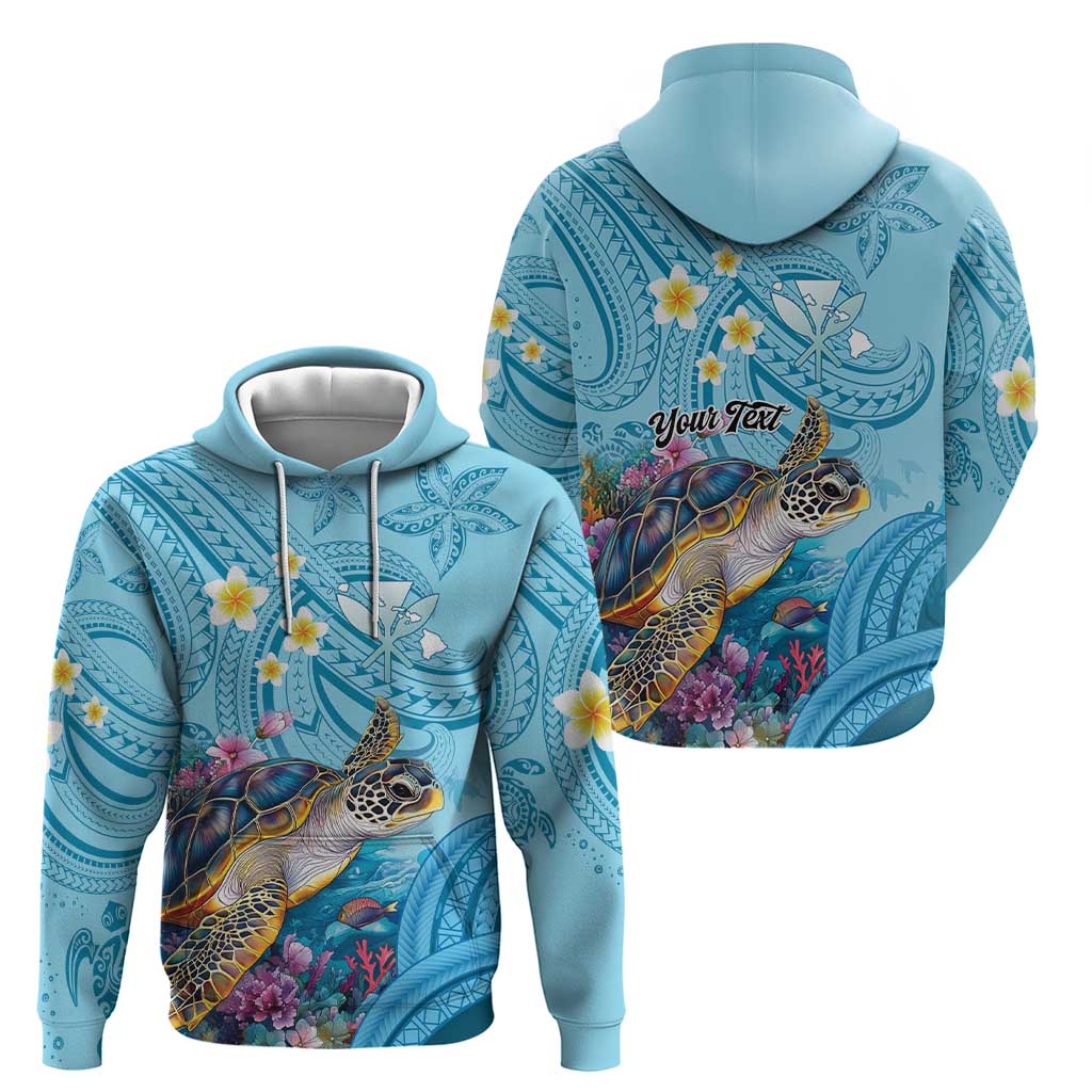Personalized Hawaii Sea Turtle Zip Hoodie Hawaii Map Ocean Vibes