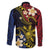 Philippines Spirit Tribal Sun Plumeria Family Matching Summer Maxi Dress and Hawaiian Shirt Red And Blue Polynesian Pattern