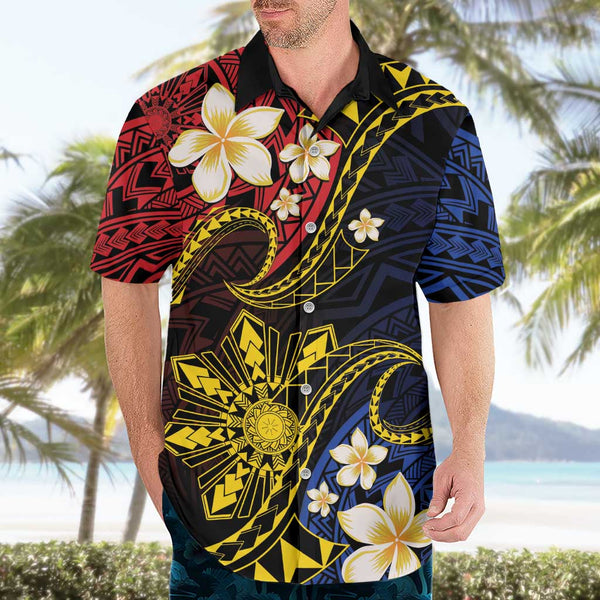 Central African Republic Hawaiian Shirt Red Blue Green Tribal Design TS04