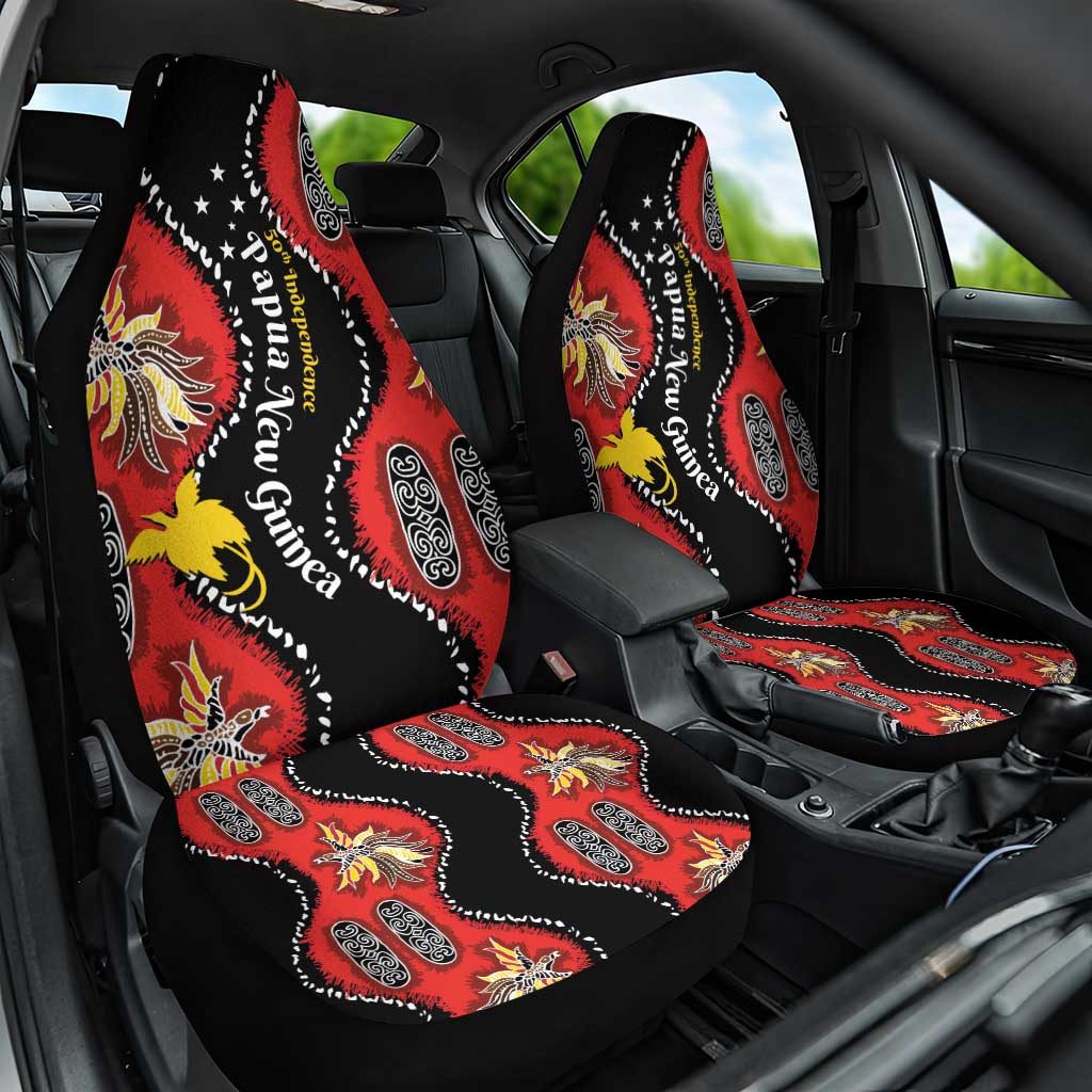 Papua New Guinea 50th Independence Car Seat Cover PNG Batik Pattern - Polynesian Pride