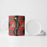 Papua New Guinea 50th Independence Ceramic Mug PNG Batik Pattern LT01 - Polynesian Pride
