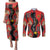 Papua New Guinea 50th Independence Couples Matching Puletasi and Long Sleeve Button Shirt PNG Batik Pattern - Polynesian Pride