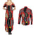 Papua New Guinea 50th Independence Couples Matching Summer Maxi Dress and Long Sleeve Button Shirt PNG Batik Pattern - Polynesian Pride