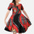 Papua New Guinea 50th Independence Family Matching Off Shoulder Maxi Dress and Hawaiian Shirt PNG Batik Pattern - Polynesian Pride
