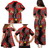 Papua New Guinea 50th Independence Family Matching Puletasi and Hawaiian Shirt PNG Batik Pattern - Polynesian Pride