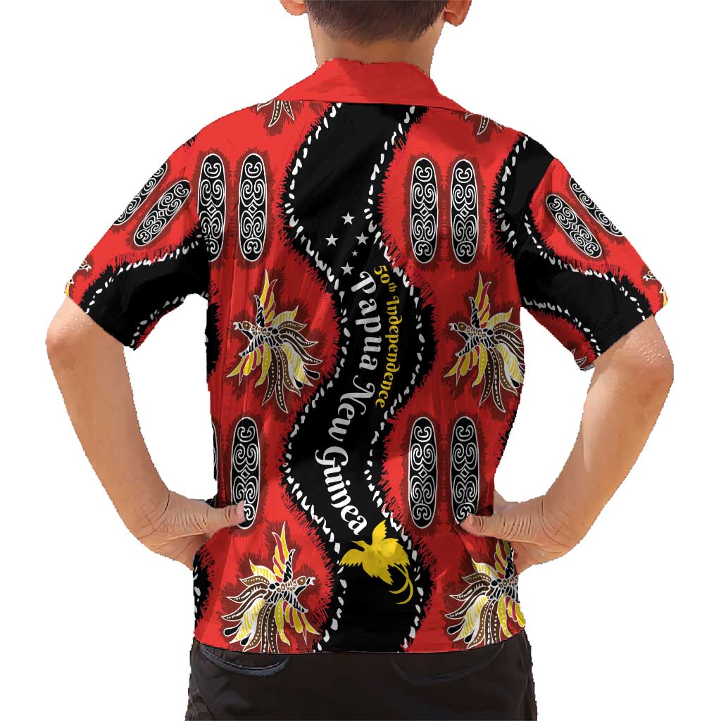 Papua New Guinea 50th Independence Family Matching Short Sleeve Bodycon Dress and Hawaiian Shirt PNG Batik Pattern - Polynesian Pride