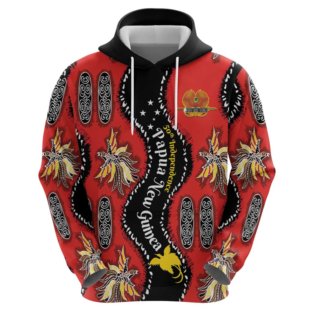Papua New Guinea 50th Independence Hoodie PNG Batik Pattern - Polynesian Pride