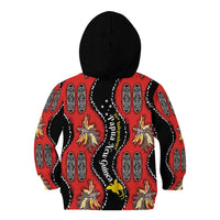 Papua New Guinea 50th Independence Kid Hoodie PNG Batik Pattern - Polynesian Pride