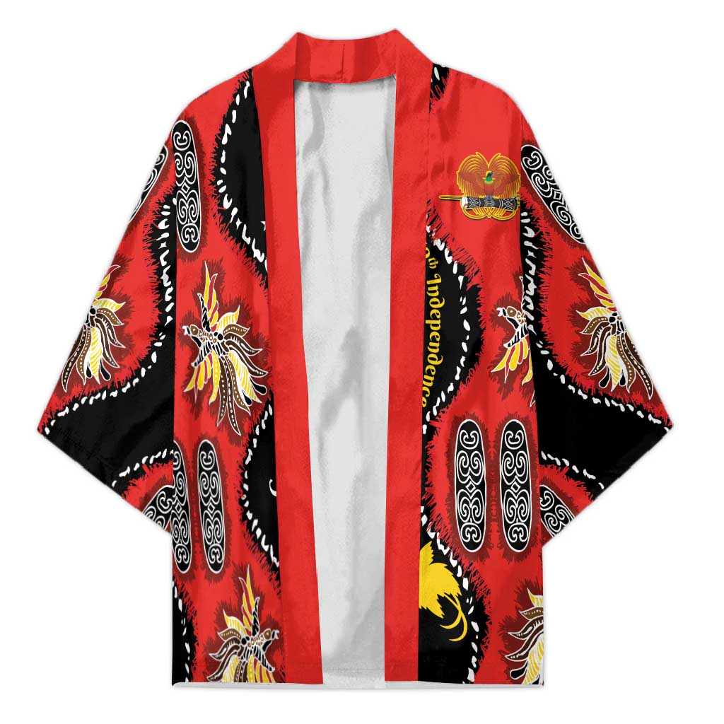 Papua New Guinea 50th Independence Kimono PNG Batik Pattern - Polynesian Pride