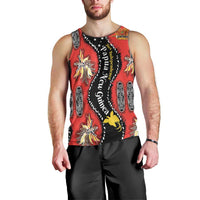 Papua New Guinea 50th Independence Men Tank Top PNG Batik Pattern - Polynesian Pride
