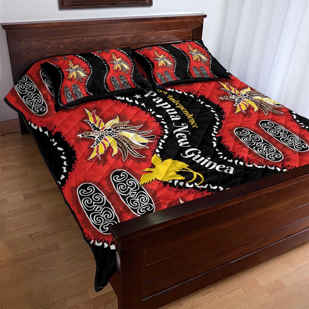 Papua New Guinea 50th Independence Quilt Bed Set PNG Batik Pattern - Polynesian Pride