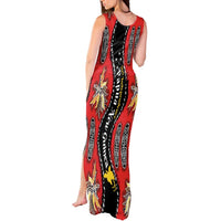 Papua New Guinea 50th Independence Tank Maxi Dress PNG Batik Pattern - Polynesian Pride