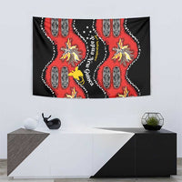 Papua New Guinea 50th Independence Tapestry PNG Batik Pattern - Polynesian Pride