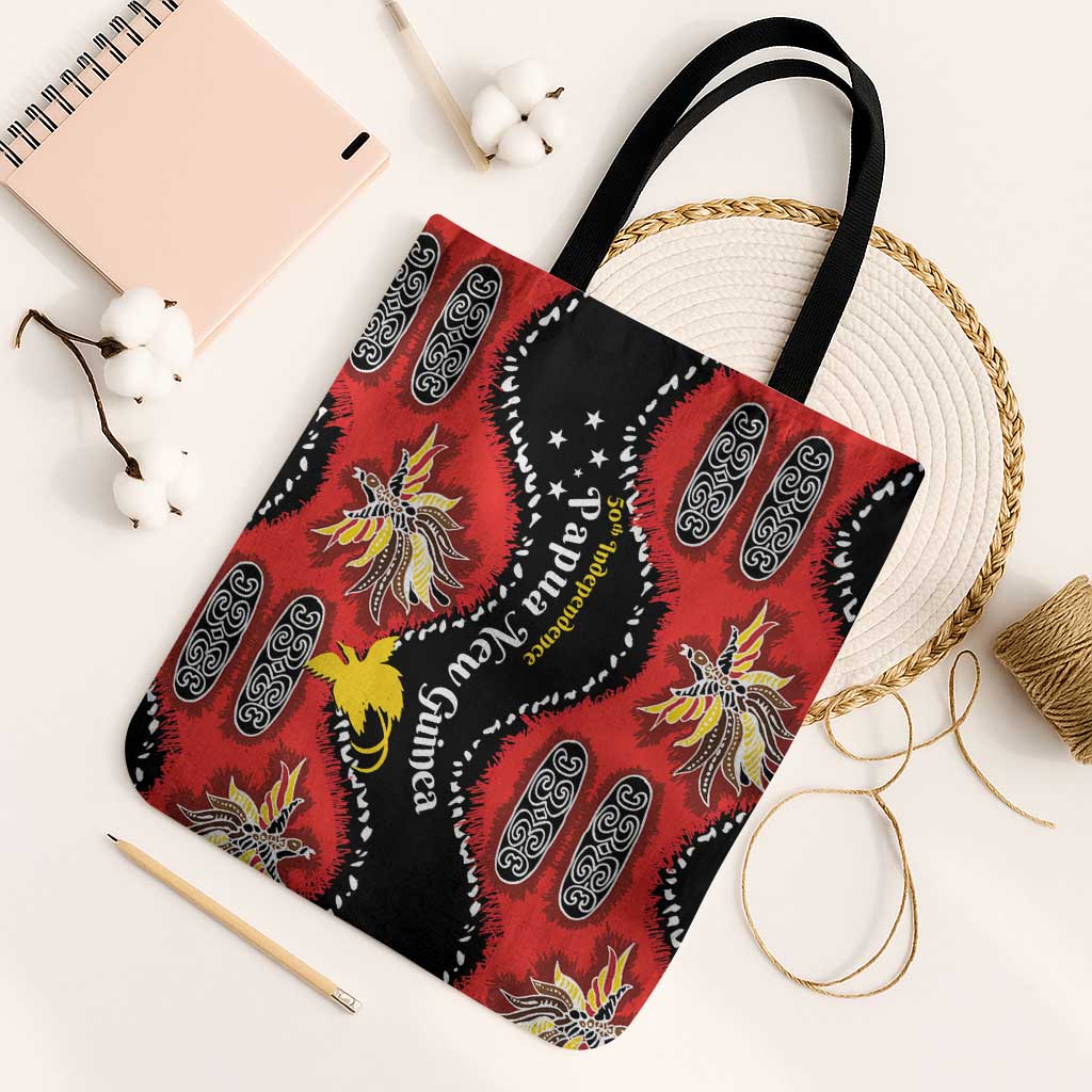 Papua New Guinea 50th Independence Tote Bag PNG Batik Pattern - Polynesian Pride