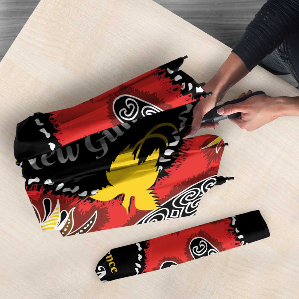 Papua New Guinea 50th Independence Umbrella PNG Batik Pattern - Polynesian Pride