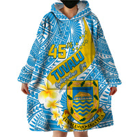 personalised-tuvalu-independence-day-wearable-blanket-hoodie-plumeria-45th-anniversary