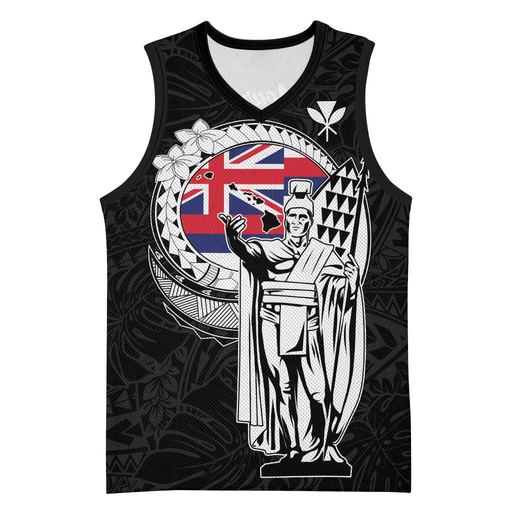 Personalized Hawaii King Kamehameha Basketball Jersey Flag Polynesian Pattern LT01 Unisex Black - Polynesian Pride