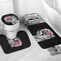 Hawaii King Kamehameha Bathroom Set Flag Polynesian Pattern LT01 Mat Set Only (3 pcs) One Size Black - Polynesian Pride
