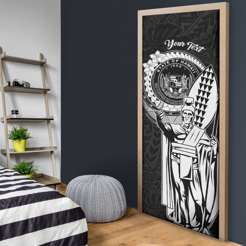 Personalized Hawaii King Kamehameha Door Cover Flag Polynesian Pattern