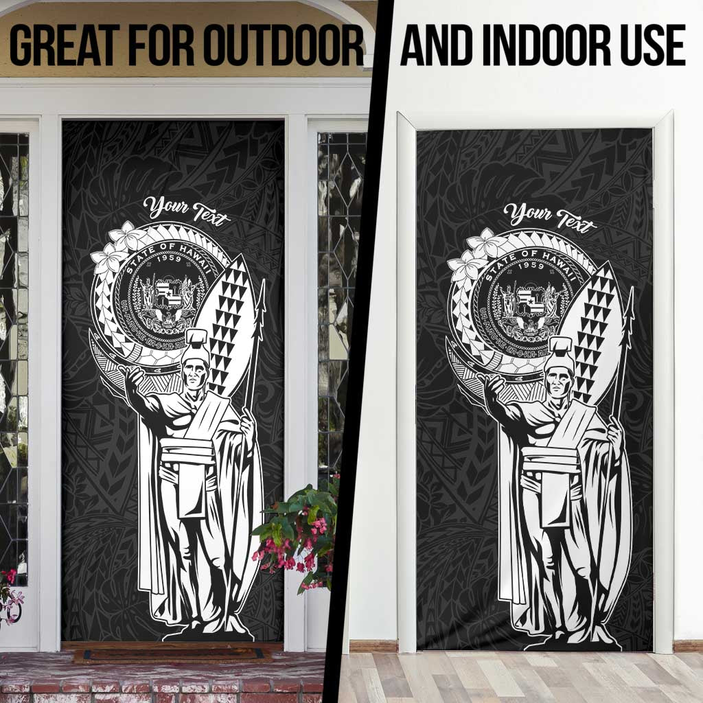 Personalized Hawaii King Kamehameha Door Cover Flag Polynesian Pattern