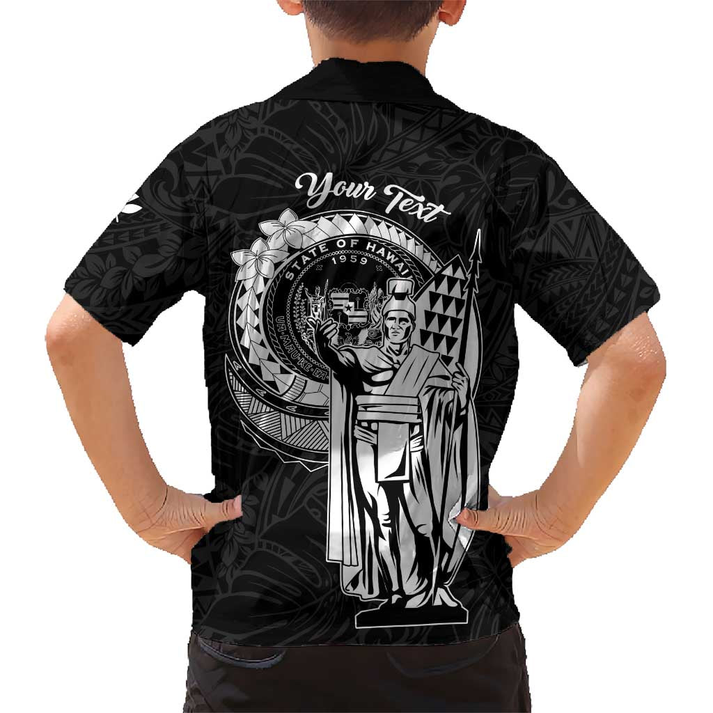 Personalized Hawaii King Kamehameha Family Matching Tank Maxi Dress and Hawaiian Shirt Flag Polynesian Pattern