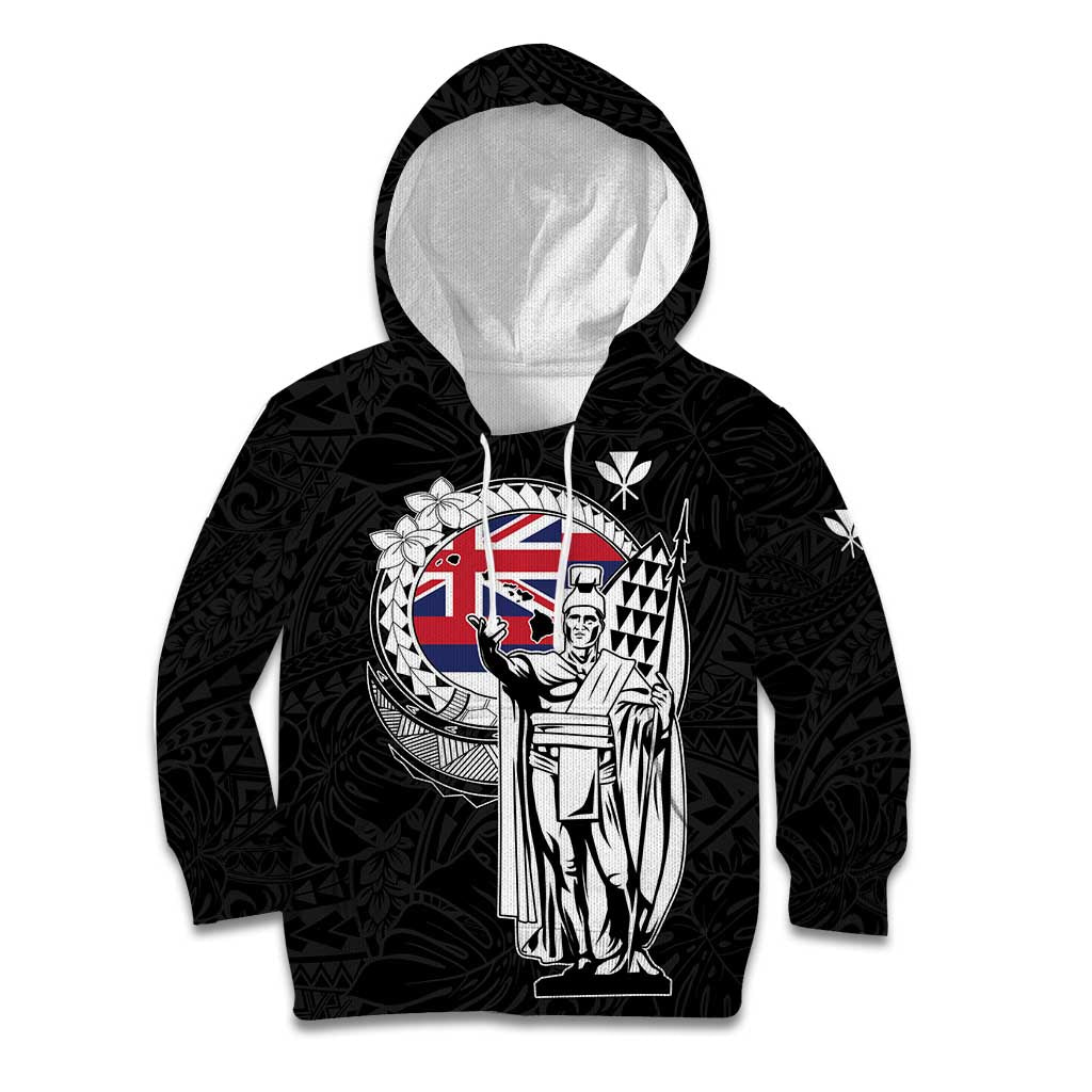Personalized Hawaii King Kamehameha Kid Hoodie Flag Polynesian Pattern