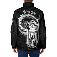 Personalized Hawaii King Kamehameha Padded Jacket Flag Polynesian Pattern LT01 - Polynesian Pride