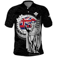 Personalized Hawaii King Kamehameha Polo Shirt Flag Polynesian Pattern