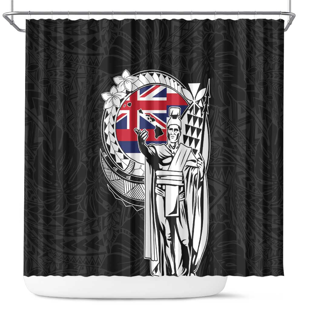 Hawaii King Kamehameha Shower Curtain Flag Polynesian Pattern