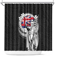 Hawaii King Kamehameha Shower Curtain Flag Polynesian Pattern