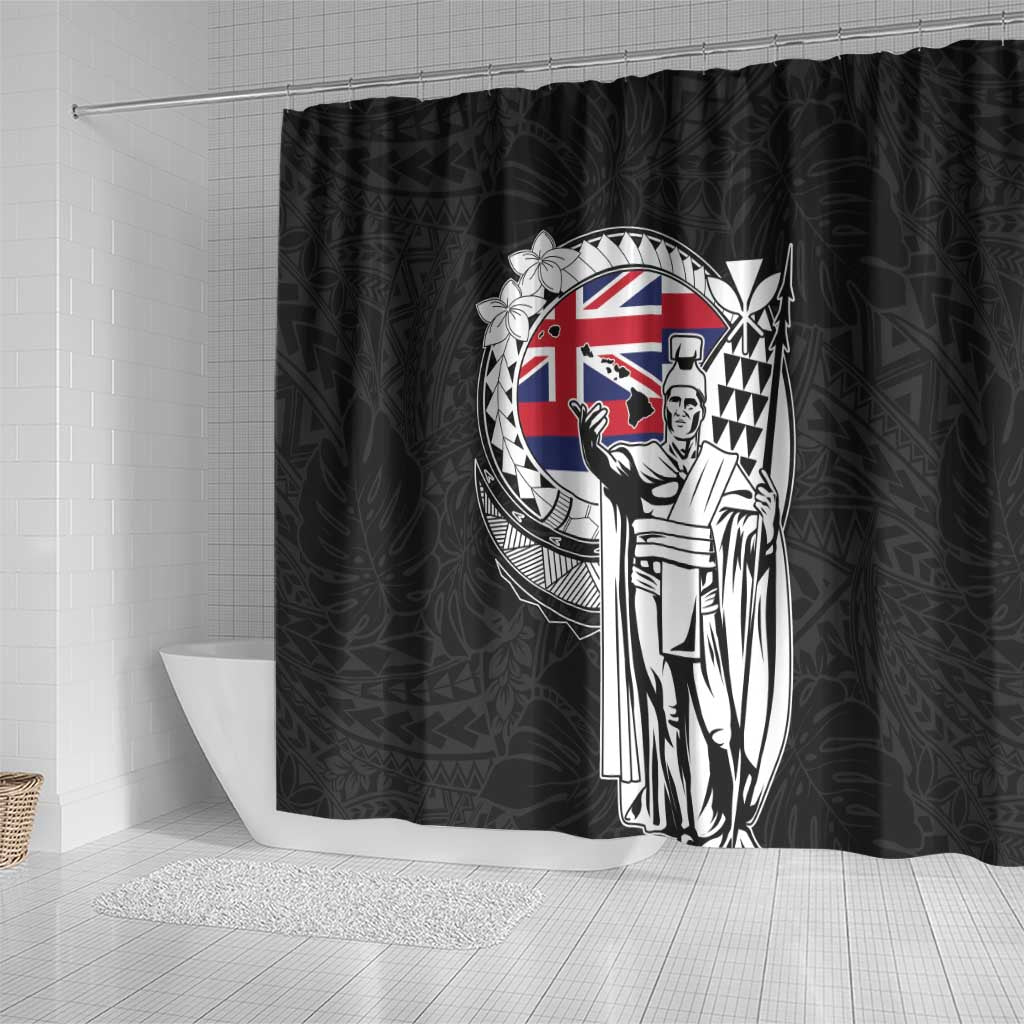 Hawaii King Kamehameha Shower Curtain Flag Polynesian Pattern